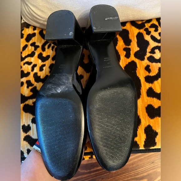 REFORMATION Marina Block Heel Mule Black Patent Leather  NEW Sold Out Online - Picture 10 of 14